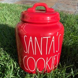 Rae Dunn Red ‘Santa’s Cookie” Cookie Jar